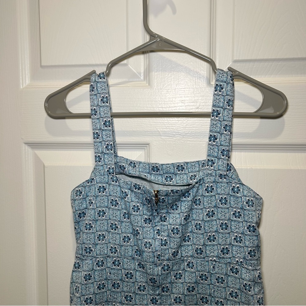 Liz Claiborne Light Blue Geometric Denim Dress - Picture 6 of 7